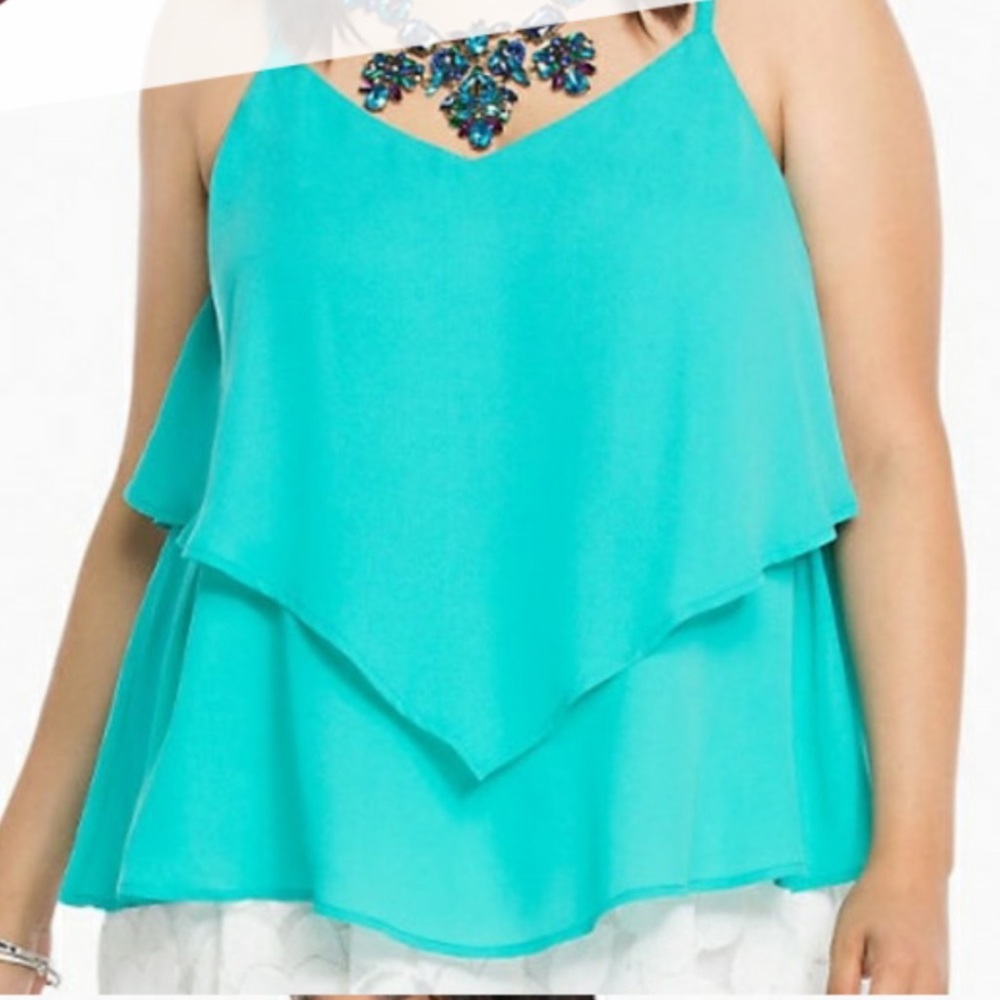Torrid teal layered tank top size 00